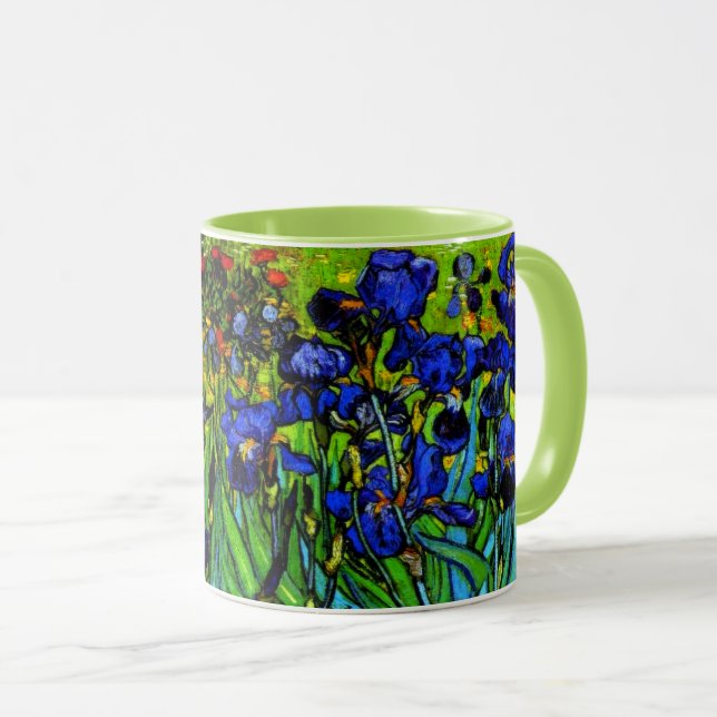 Irises, Van Gogh's famous floral painting Mug (Front Right)