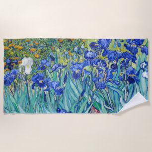 Irises Vincent van Gogh Beach Towel