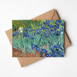 Irises | Vincent van Gogh Card<br><div class="desc">Irises (1889) by Dutch post-impressionist artist Vincent Van Gogh. Original landscape painting is an oil on canvas showing a garden of blooming iris flowers. 

Use the design tools to add custom text or personalise the image.</div>