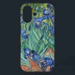 Irises | Vincent Van Gogh iPhone 16 Case<br><div class="desc">Irises (1889) by Dutch post-impressionist artist Vincent Van Gogh. Original landscape painting is an oil on canvas showing a garden of blooming iris flowers. 

Use the design tools to add custom text or personalise the image.</div>