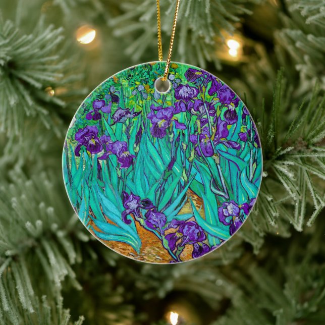 Irises, Vincent van Gogh  Ceramic Ornament (Tree)