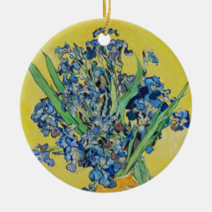 Irises Vincent van Gogh Ceramic Ornament