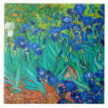 Irises, Vincent van Gogh Ceramic Tile<br><div class="desc">Vincent Willem van Gogh (30 March 1853 – 29 July 1890) was a Dutch post-impressionist painter who is among the most famous and influential figures in the history of Western art. In just over a decade, he created about 2, 100 artworks, including around 860 oil paintings, most of which date...</div>