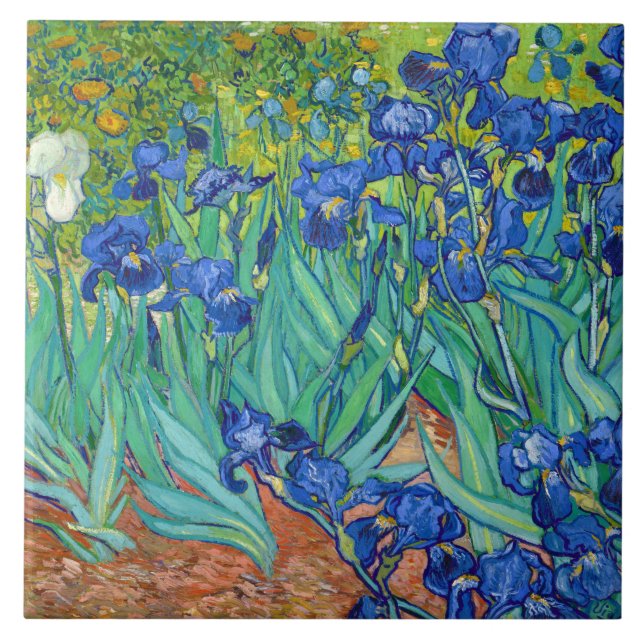 Irises, Vincent van Gogh Ceramic Tile (Front)