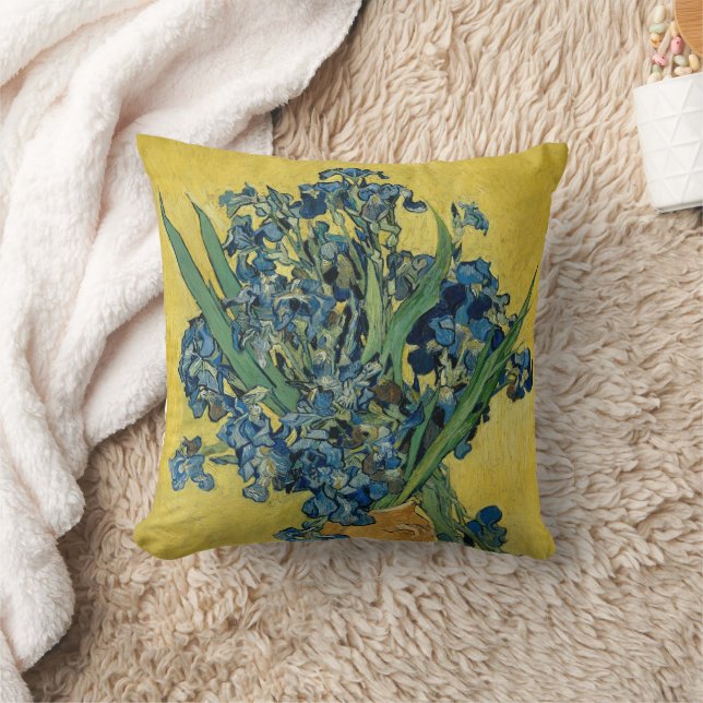 Irises - Vincent van Gogh Fine Art  Cushion (Blanket)