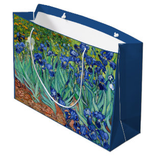 Irises Vincent van Gogh Flowers Fine Art Painting Large Gift Bag