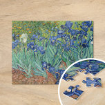 Irises | Vincent Van Gogh Jigsaw Puzzle<br><div class="desc">Irises (1889) by Dutch post-impressionist artist Vincent Van Gogh. Original landscape painting is an oil on canvas showing a garden of blooming iris flowers. 

Use the design tools to add custom text or personalise the image.</div>