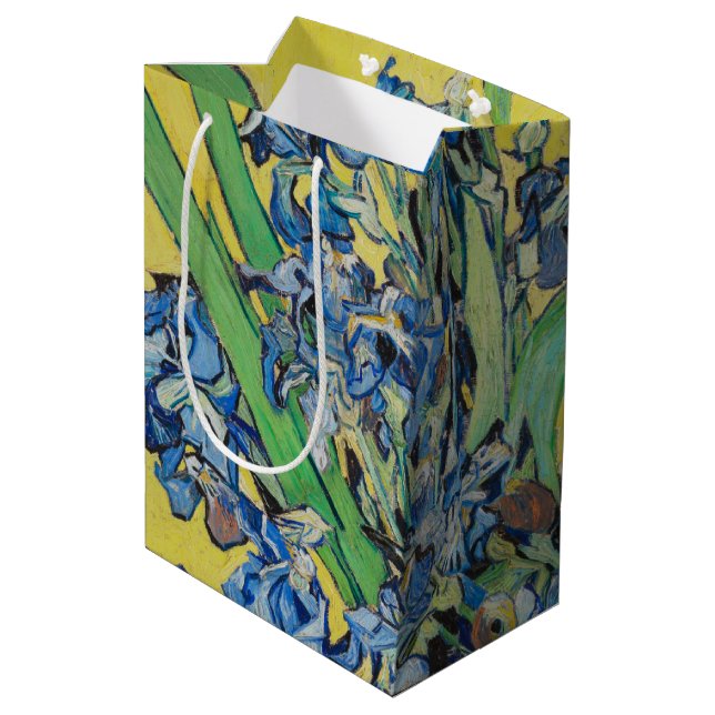 Irises  Vincent van Gogh       Medium Gift Bag (Back Angled)