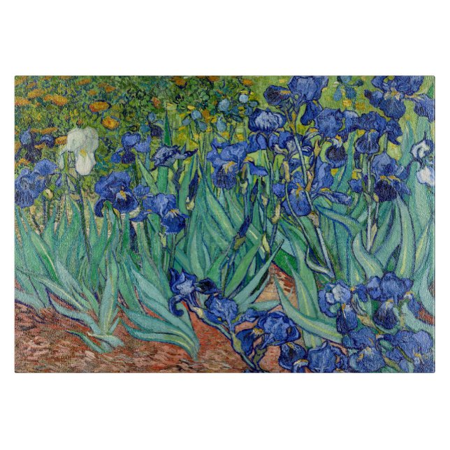 Irises Vincent van Gogh Painting Cutting Board (Front)