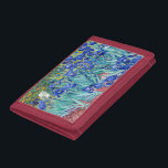 Irises  Vincent van Gogh   Trifold Wallet<br><div class="desc">Irises (1889) Vincent van Gogh. Cute summer landscape. Blue irises bloom in a flowerbed in a green garden. Reproduction of famous works of art  images in the public domain.</div>