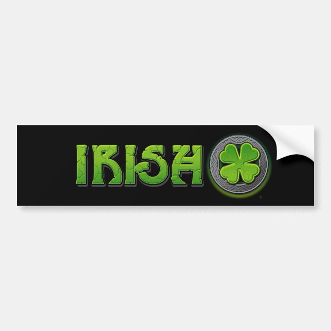 Irish 4-leaf clover bumper sticker (Front)