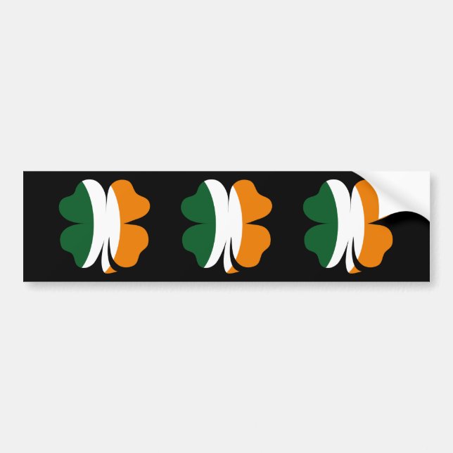 Irish 4Leaf Clover bumper sticker (Front)
