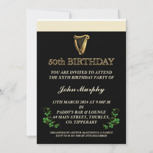 Irish 50th Birthday Party Invitation