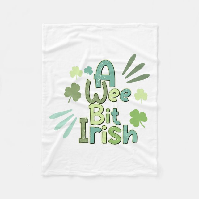 Irish A Wee Bit Irish Fleece Blanket (Front)
