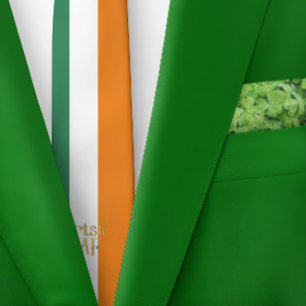 Irish AF Ireland Flag Narrow Striped Tie