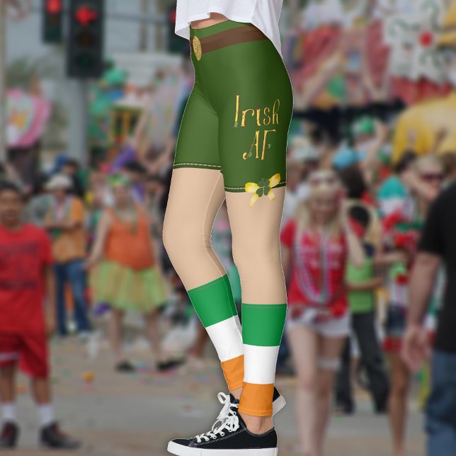 Irish AF St Patrick's Day Novelty Funwear Leggings (Creator Uploaded)