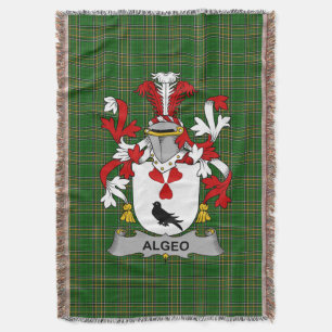 Irish Algeo Coat of Arms Family Crest Ireland Throw Blanket