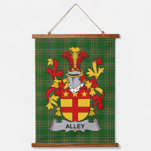 Irish Alley Coat of Arms Family Crest Hanging Tapestry