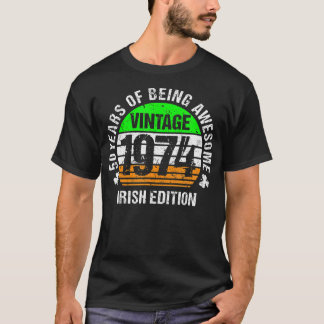 Irish American 50Th Birthday Vintage 1974 Irish T-Shirt
