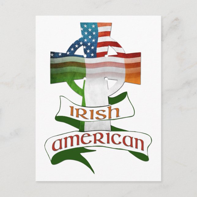 Irish American Celtic Cross Postcards (Front)