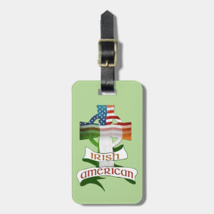 Irish American Cross Luggage Tag Template
