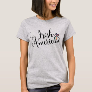 Irish American Entwinted Hearts Tee Shirt