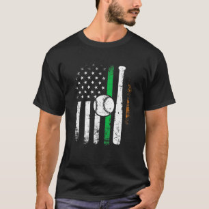 Irish American Flag Baseball St. Patrick's Day Her T-Shirt