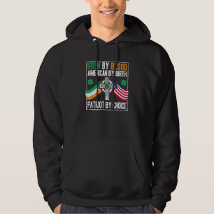 Irish American Flag Celtic Cross Funny St Patrick' Hoodie
