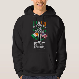 Irish American Flag Celtic Cross Funny St Patrick' Hoodie