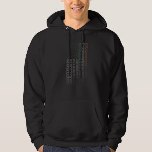 Irish American flag Celtic knot Patrick's day Irel Hoodie