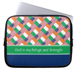 IRISH-AMERICAN Flag Custom Christian Laptop Laptop Sleeve