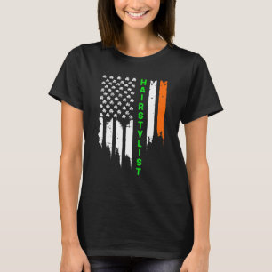 Irish American Flag Ireland Flag Patrick's Day Hai T-Shirt