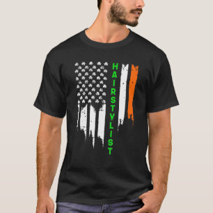 Irish American Flag Ireland Flag Patrick's Day Hai T-Shirt