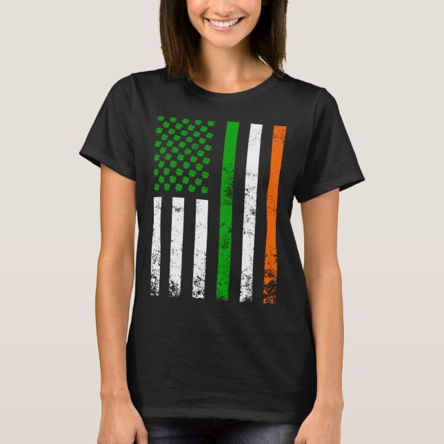 Irish American Flag Ireland Flag  St Patrick s Day T-Shirt (Front)