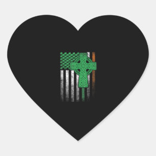 Irish American Flag Ireland Flag ST PATRICKS DAY G Heart Sticker