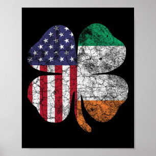 Irish American Flag Ireland Flag St Patricks Day G Poster