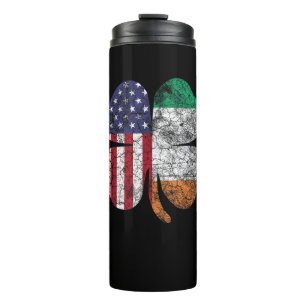 Irish American Flag Ireland Flag ST PATRICKS DAY G Thermal Tumbler