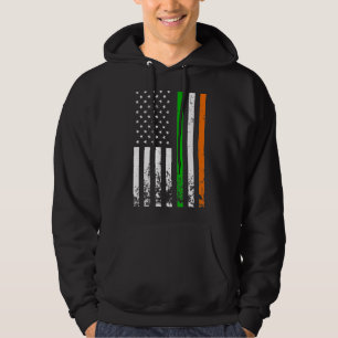 Irish American Flag Ireland Flag St Patricks Day Hoodie