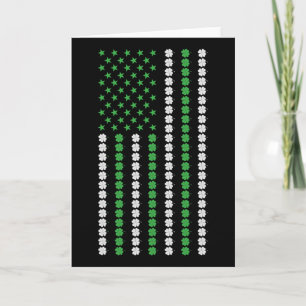 Irish American Flag Ireland Shamrock St Patricks D Card