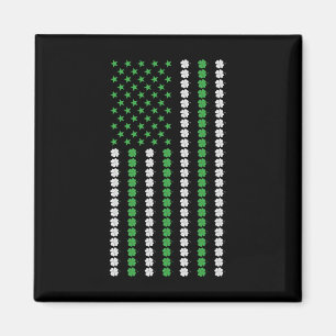 Irish American Flag Ireland Shamrock St Patricks D Magnet