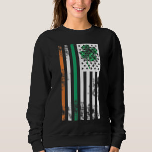 Irish American Flag Ireland Shamrock ST. PATRICKS Sweatshirt