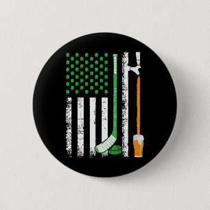 Irish American Flag Ireland St Patricks Day Beer I 6 Cm Round Badge