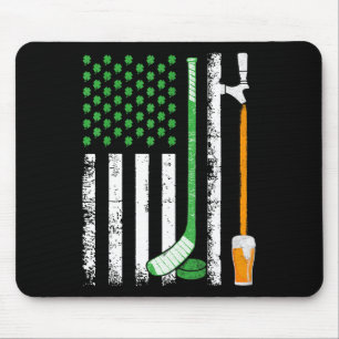 Irish American Flag Ireland St Patricks Day Beer I Mouse Pad