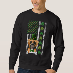 Irish American Flag Ireland Vintage Boxer St Patri Sweatshirt