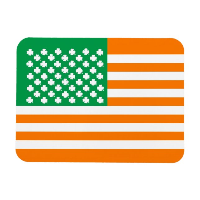 Irish american flag magnet (Horizontal)