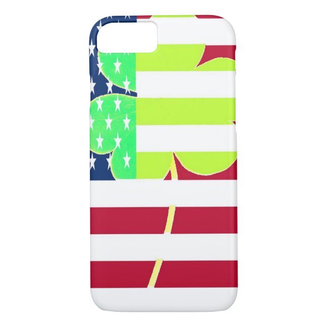 Irish American Flag Shamrock Clover St. Patrick Case-Mate iPhone Case (Back)
