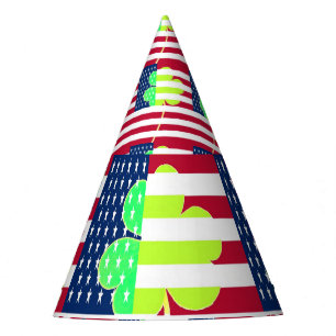Irish American Flag Shamrock Clover St. Patrick Party Hat