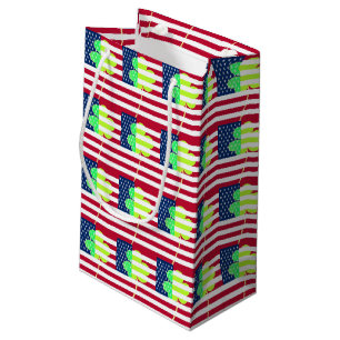 Irish American Flag Shamrock Clover St. Patrick Small Gift Bag