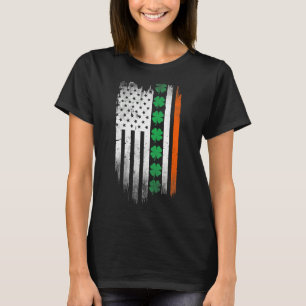 Irish American flag Shamrock Stripes Cool Ireland  T-Shirt