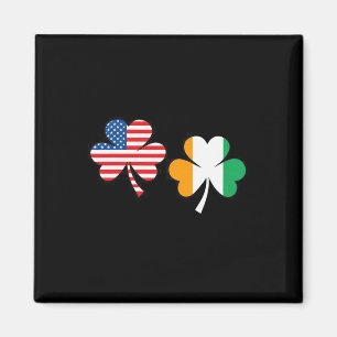 Irish American Flag Shamrock Usa Ireland St Patric Magnet